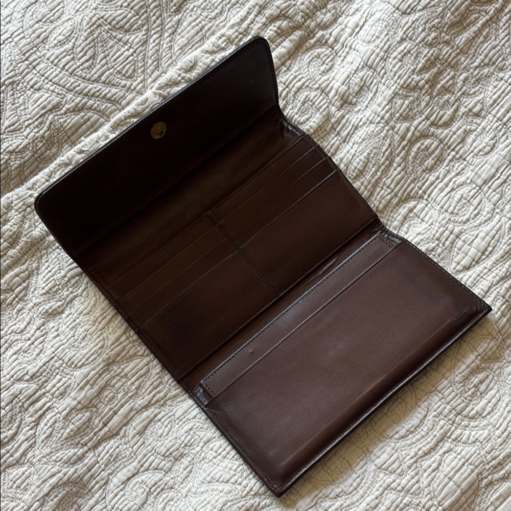 Vintage Coach Brown Leather Wallet - Picture 2 of 3